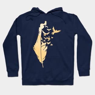 Palestine Feather Map Symbol of Palestinians Love and Struggle for Freedom -Yellow Hoodie